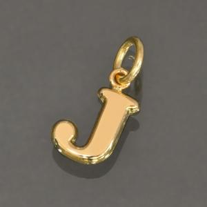 ペンダントトップ 18金 イエローゴールド J イニシャルのペンダント Sサイズ ペンダントヘッドのみ｜K18YG 18k 貴金属 レディース メンズ｜rubby