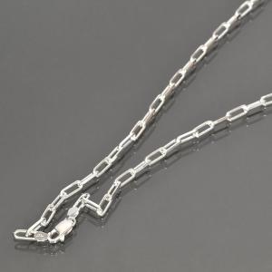 ネックレス チェーン シルバー925 2面カットロング小豆チェーン 幅4.5mm 長さ50cm｜鎖 銀 Silver アクセサリー レディース メンズ｜rubby