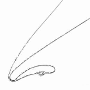 ネックレス チェーン 18金 ホワイトゴールド ベネチアンチェーン 幅0.8