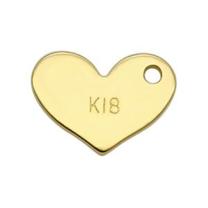 1個売り】 チャームパーツ 18金 イエローゴールド プレートチャーム 四