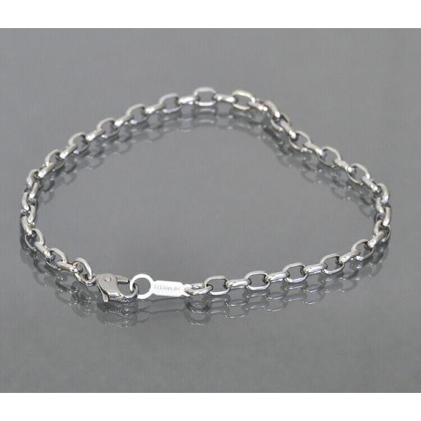 ブレスレット チェーン 純チタン ロングロールチェーン 幅3.4mm 長さ16cm｜鎖 チタン アク...