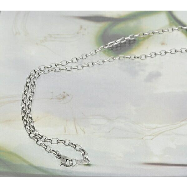 ネックレス チェーン 純チタン ロングロールチェーン 幅3.4mm 長さ45cm｜鎖 チタン アクセ...