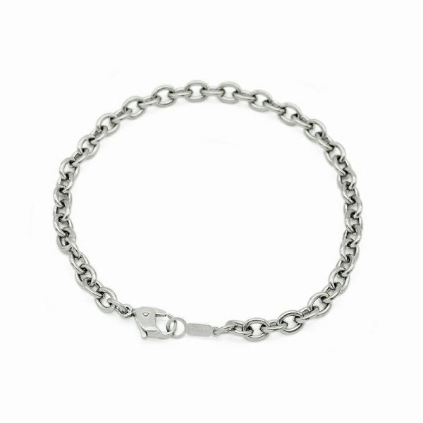 ブレスレット チェーン 純チタン 小豆チェーン 幅4.7mm 長さ16cm｜鎖 チタン アクセサリー...