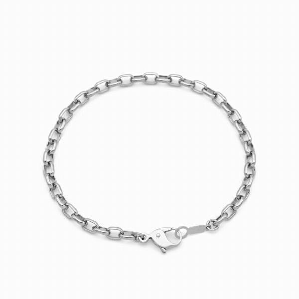 ブレスレット チェーン 純チタン ロングロールチェーン 幅3.9mm 長さ18cm｜鎖 チタン アク...