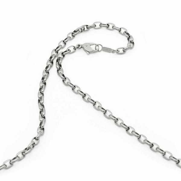 ネックレス チェーン 純チタン ロングロールチェーン 幅3.9mm 長さ50cm｜鎖 チタン アクセ...