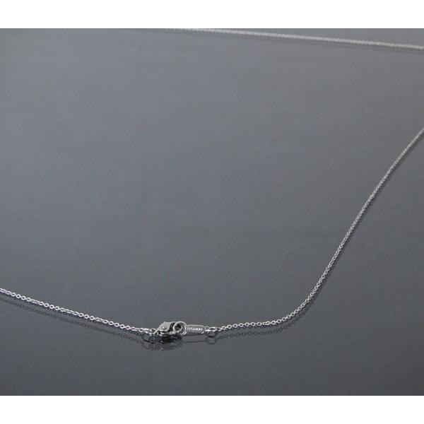 ネックレス チェーン 純チタン 小豆チェーン 幅1.1mm 長さ45cm｜鎖 チタン アクセサリー ...