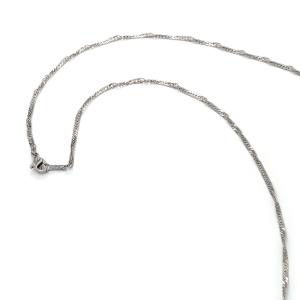 ネックレス チェーン 純チタン スクリューチェーン 幅2.3mm 長さ38cm