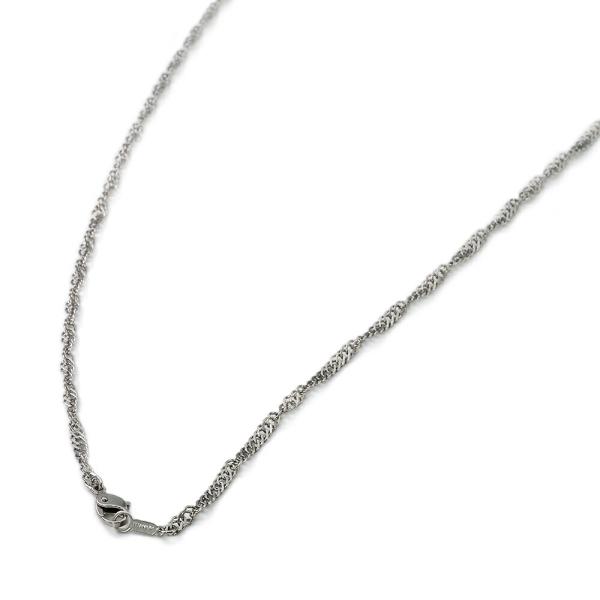 ネックレス チェーン 純チタン スクリューチェーン 幅3.5mm 長さ60cm｜鎖 チタン アクセサ...