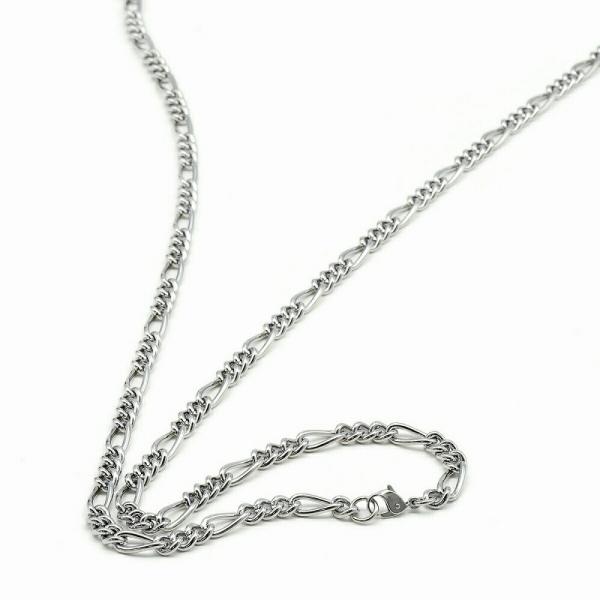 ネックレス チェーン 純チタン フィガロチェーン 幅5.8mm 長さ40cm｜鎖 チタン アクセサリ...