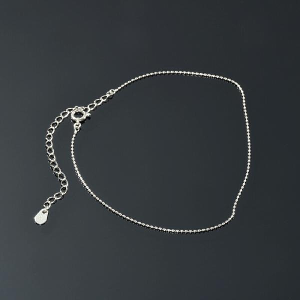 アンクレット チェーン PT850 プラチナ ボールチェーン 幅0.8mm 長さ24cm｜鎖 850...