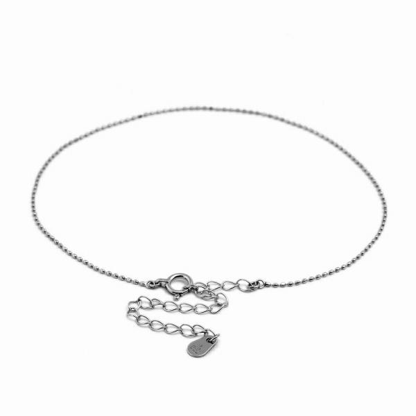 アンクレット チェーン PT850 プラチナ カットボールチェーン 幅0.8mm 長さ24cm｜鎖 ...