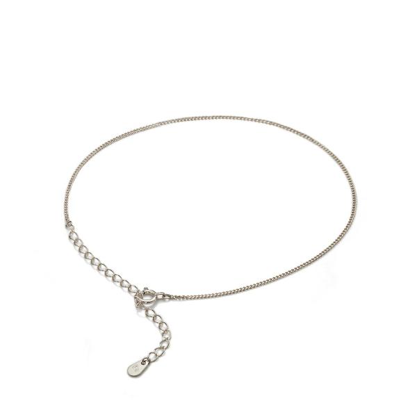 アンクレット チェーン PT850 プラチナ 2面カット喜平チェーン 幅1.0mm 長さ24cm｜鎖...