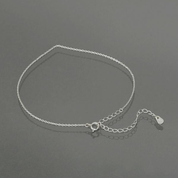 アンクレット チェーン PT850 プラチナ 小豆チェーン 幅1.0mm 長さ24cm｜鎖 850p...