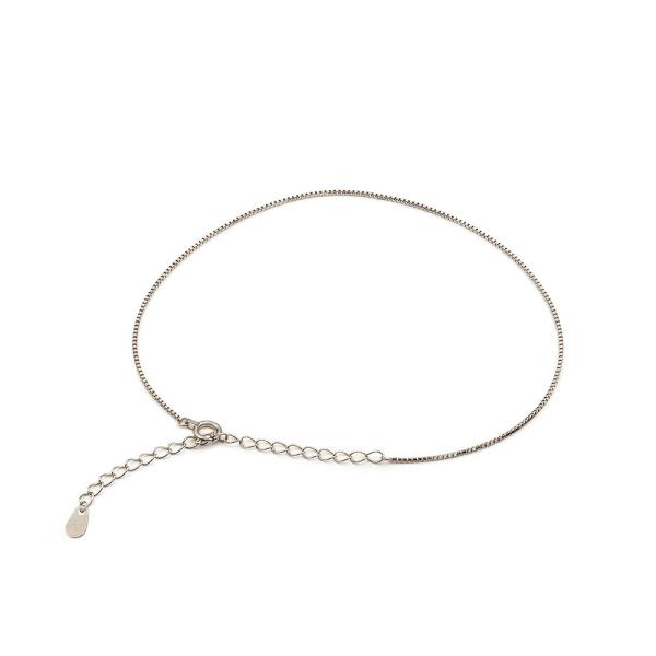 アンクレット チェーン PT850 プラチナ ベネチアンチェーン 幅0.8mm 長さ24cm｜鎖 8...