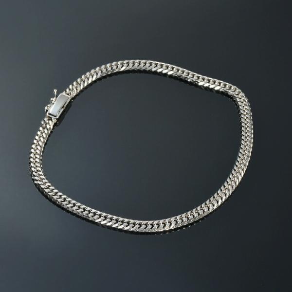 ブレスレット チェーン PT850 プラチナ 6面カットダブル喜平チェーン 幅4.1mm｜鎖 850...