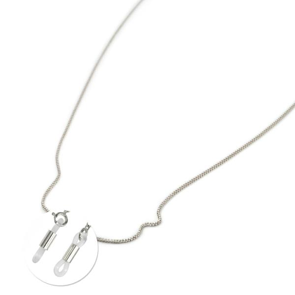 メガネチェーン PT850 プラチナ ベネチアンチェーン（筒型） 幅1.0mm 長さ70cm 眼鏡チ...