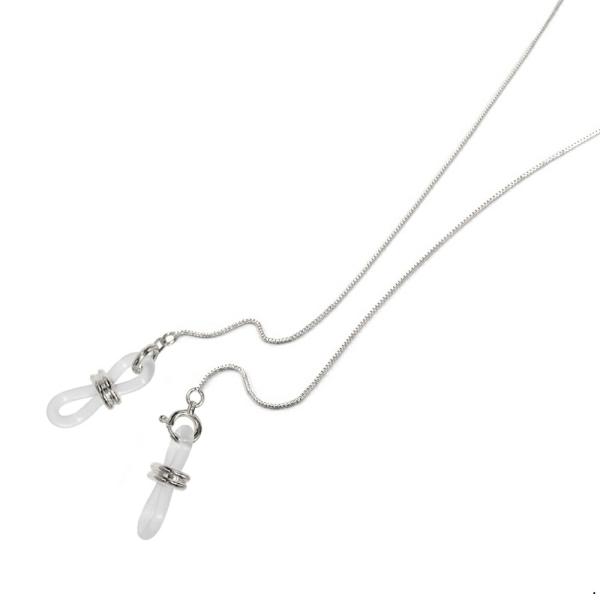 メガネチェーン PT850 プラチナ ベネチアンチェーン（Wドーナツ型） 幅0.5mm 長さ70cm...