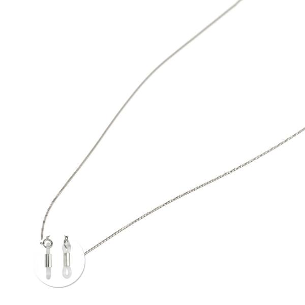 メガネチェーン PT850 プラチナ ベネチアンチェーン（筒型） 幅0.7mm 長さ70cm 眼鏡チ...