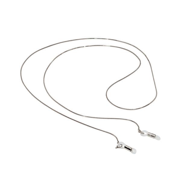 メガネチェーン PT850 プラチナ ベネチアンチェーン（筒型） 幅0.8mm 長さ70cm 眼鏡チ...