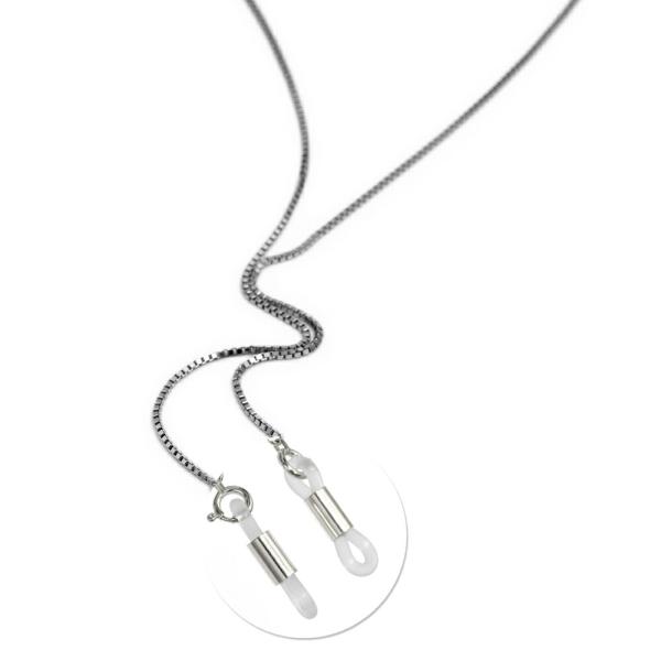 メガネチェーン PT850 プラチナ ベネチアンチェーン（筒型） 幅0.85mm 長さ70cm 眼鏡...