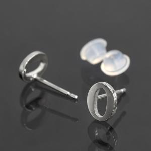 【バラ売り/1個】 ピアス PT900 プラチナ O イニシャルのピアス アルファベット 文字｜900pt レディース メンズ｜rubby