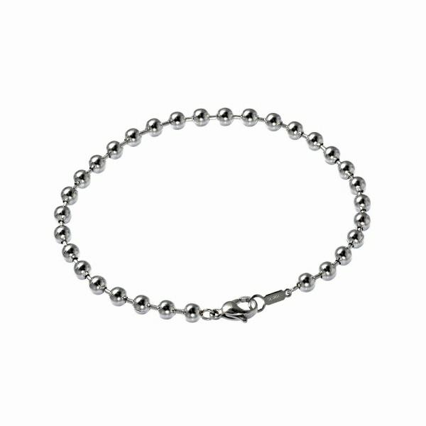 ブレスレット チェーン サージカルステンレス 316L ボールチェーン 幅4.5mm 長さ19cm