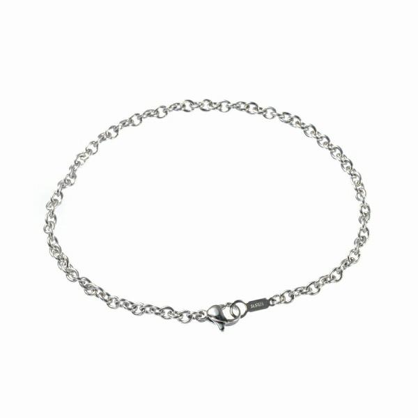 ブレスレット チェーン サージカルステンレス 316L 小豆チェーン 幅3.1mm 長さ21cm