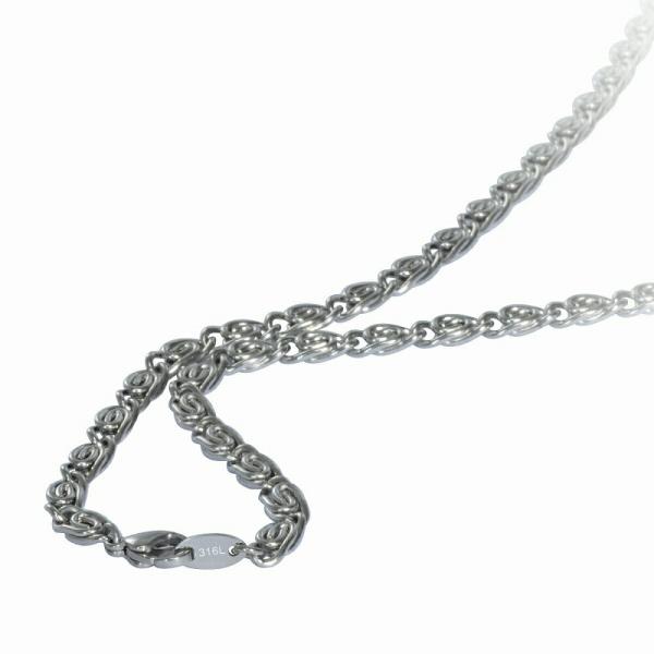 ネックレス チェーン サージカルステンレス 316L スクロールチェーン 幅5.5mm 長さ70cm