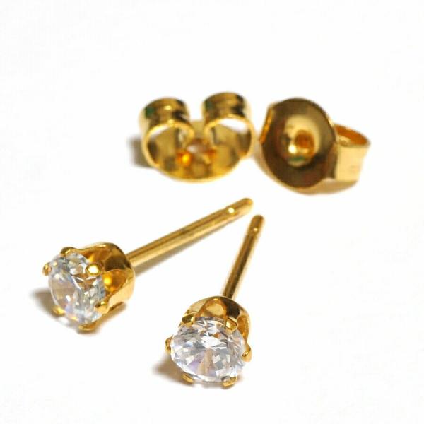 【バラ売り/1個】 ピアス サージカルステンレス キュービックジルコニアのスタンダードなピアス 石：...