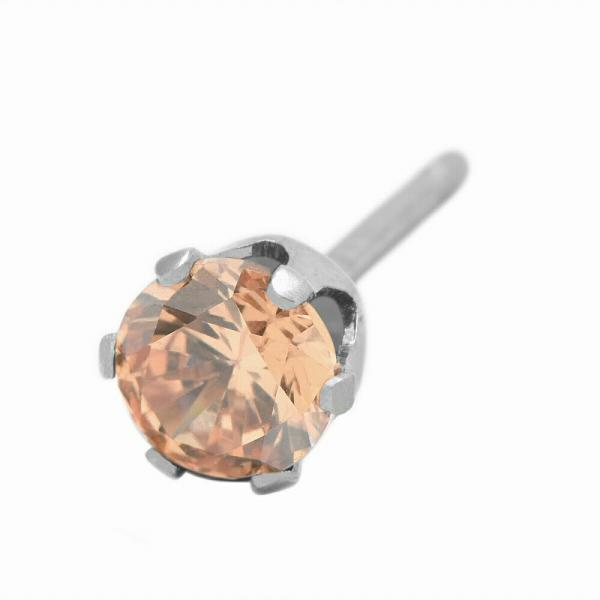 【バラ売り/1個】 ピアス サージカルステンレス キュービックジルコニアのスタンダードなピアス 石：...