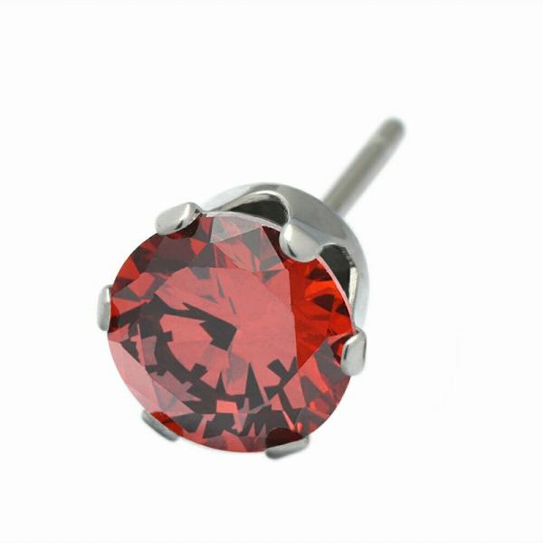 【バラ売り/1個】 ピアス サージカルステンレス キュービックジルコニアのスタンダードなピアス 石：...