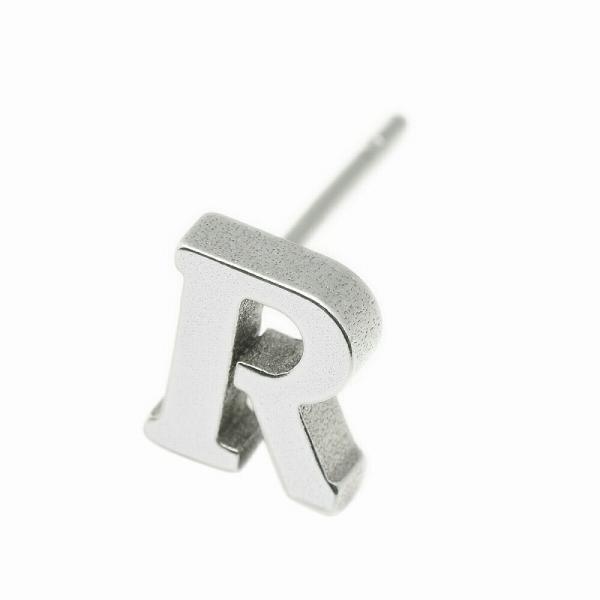 【バラ売り/1個】 ピアス サージカルステンレス R イニシャルのピアス アルファベット 文字
