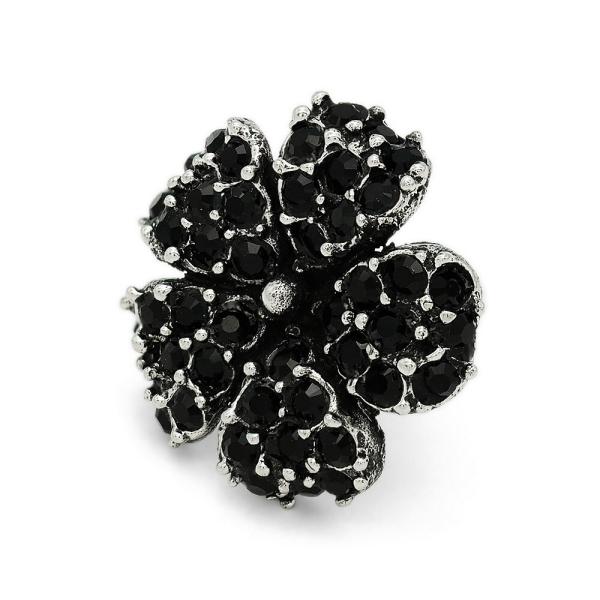 【バラ売り/1個】 ピアス サージカルステンレス 花びらにキュービックジルコニアを敷き詰めたピアス ...