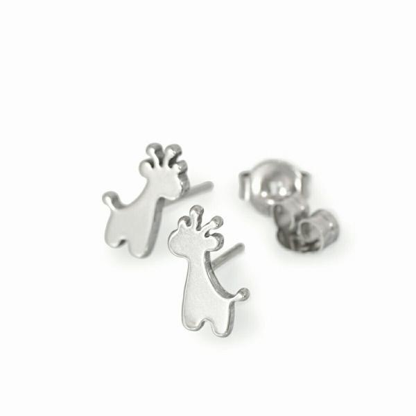 【バラ売り/1個】 ピアス サージカルステンレス キリンモチーフのピアス きりん ジラフ