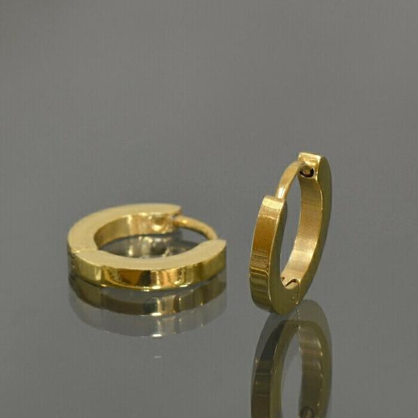 【バラ売り/1個】 ピアス サージカルステンレス フラットサーフェス シンプルなフープピアス 幅2....