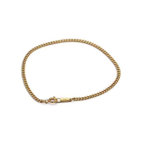 ブレスレット チェーン サージカルステンレス 316L 金色 2面カット喜平チェーン 幅2.2mm ...