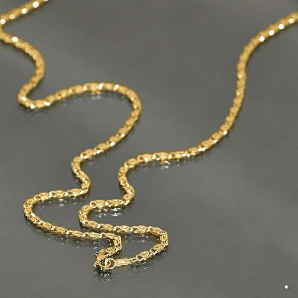 ネックレス チェーン サージカルステンレス 316L 金色 角スクロールチェーン 幅3.2mm 長さ...