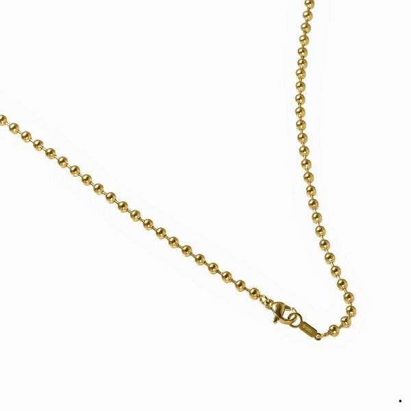 ネックレス チェーン サージカルステンレス 316L 金色 ボールチェーン 幅3.0mm 長さ90c...
