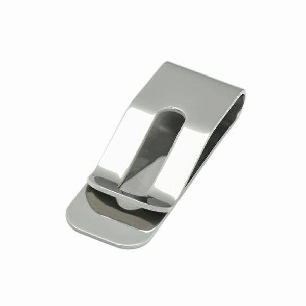 マネークリップ サージカルステンレス スリット入りワイドタイプのマネークリップ