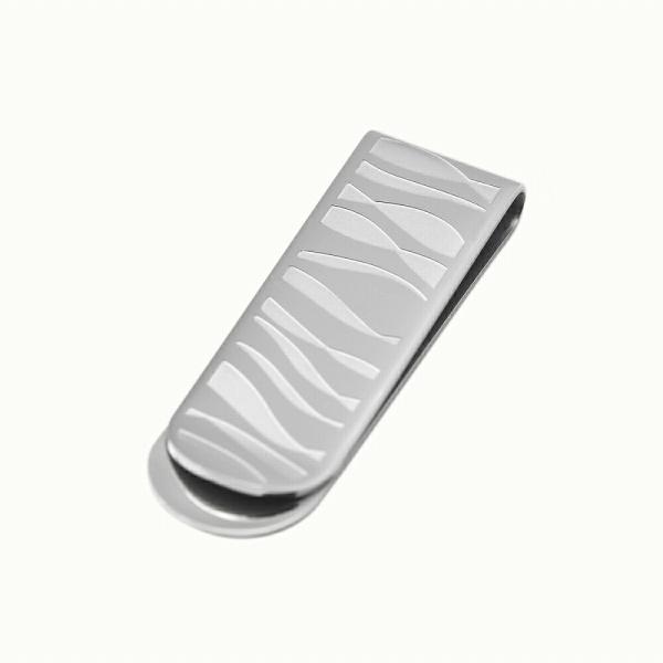 マネークリップ サージカルステンレス ゼブラ模様のマネークリップ