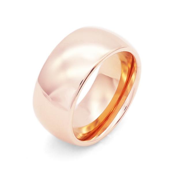 指輪 タングステン シンプルな甲丸リング 幅8.0mm ピンクゴールド｜Tungsten アクセサリ...