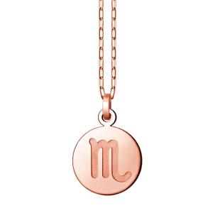 ペンダントトップ 18金 ピンクゴールド 魚座 うお座 彫り込みデザイン