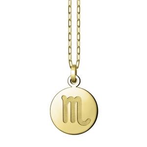 K18乙女座のマーク入りペンダントトップ K18イエローゴールド 星座ペンダント 乙女座 | 高品質 金・プラチナ