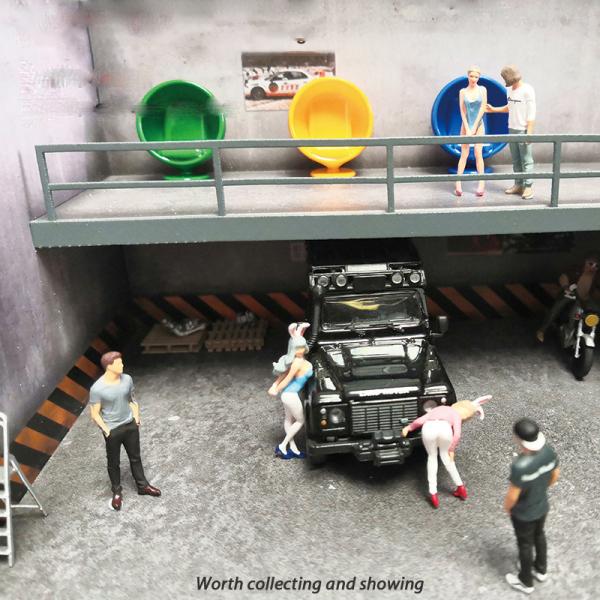 大人気！ミニチュアフィギア バニースーツ　車 クリエイティブシー　建築ペイントモデル　コレクターやギ...