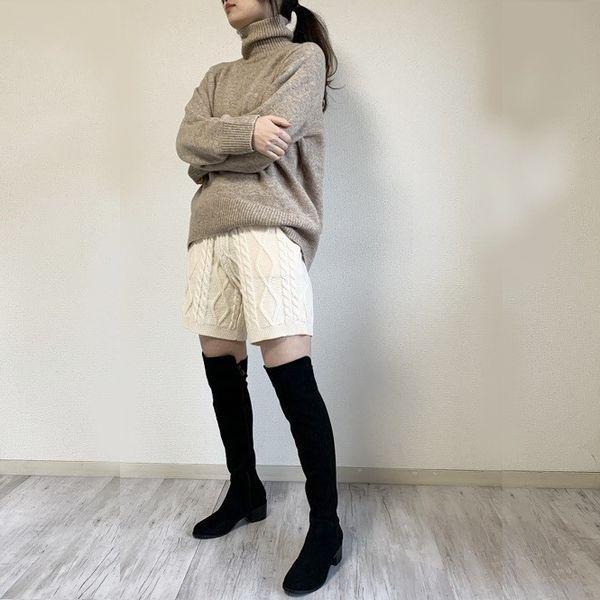 「商品大幅値下げ 在庫ある分だけ早い者勝ち」 ニット ショート パンツ ハーフパンツ ケーブル カジ...