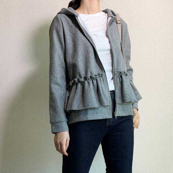 「商品大幅値下げ 在庫ある分だけ早い者勝ち」 フリル パーカー カットソー トップス フード フルジ...