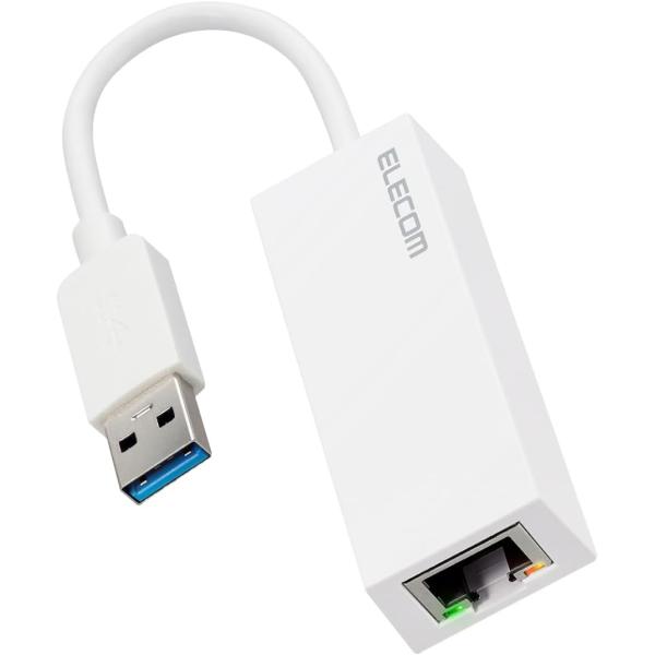 エレコム 有線LANアダプター USB3.2 (Gen1) ギガビット対応 ホワイト EDC-GUA...