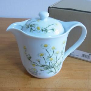 ティーポット　茶こし付き　セレック　Ｖポット　C-SV-3　カモミールシリーズ　陶器(日本製）ハーブ...