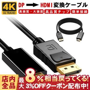 DisplayPort to HDMI 変換ケーブル 4K 1.8M DP ディスプレイポート