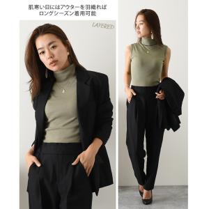 タートルネック レディース 綿100% 夏 薄...の詳細画像3